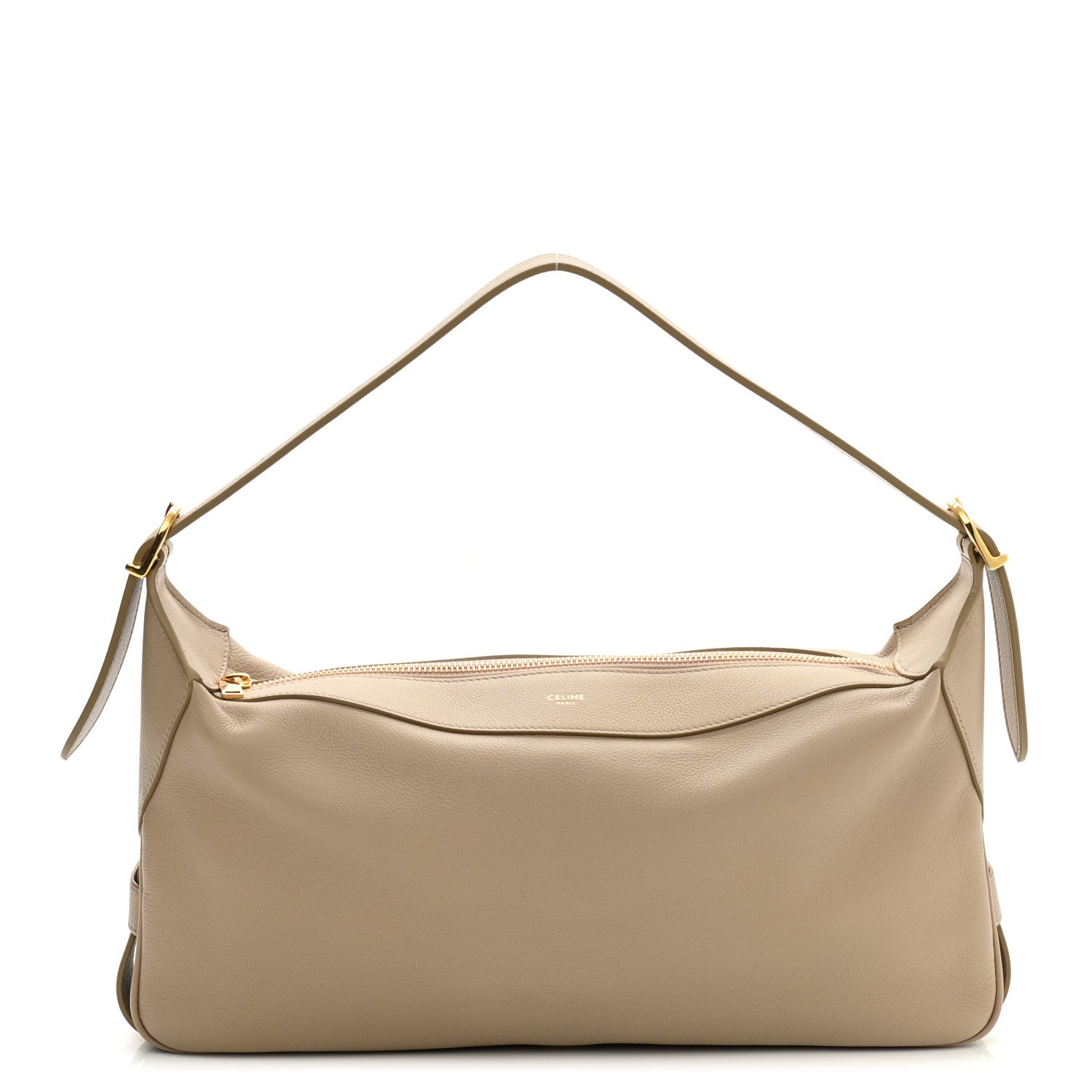 Celine Supple Calfskin Medium Romy Shoulder Bag Safari 1 of 10