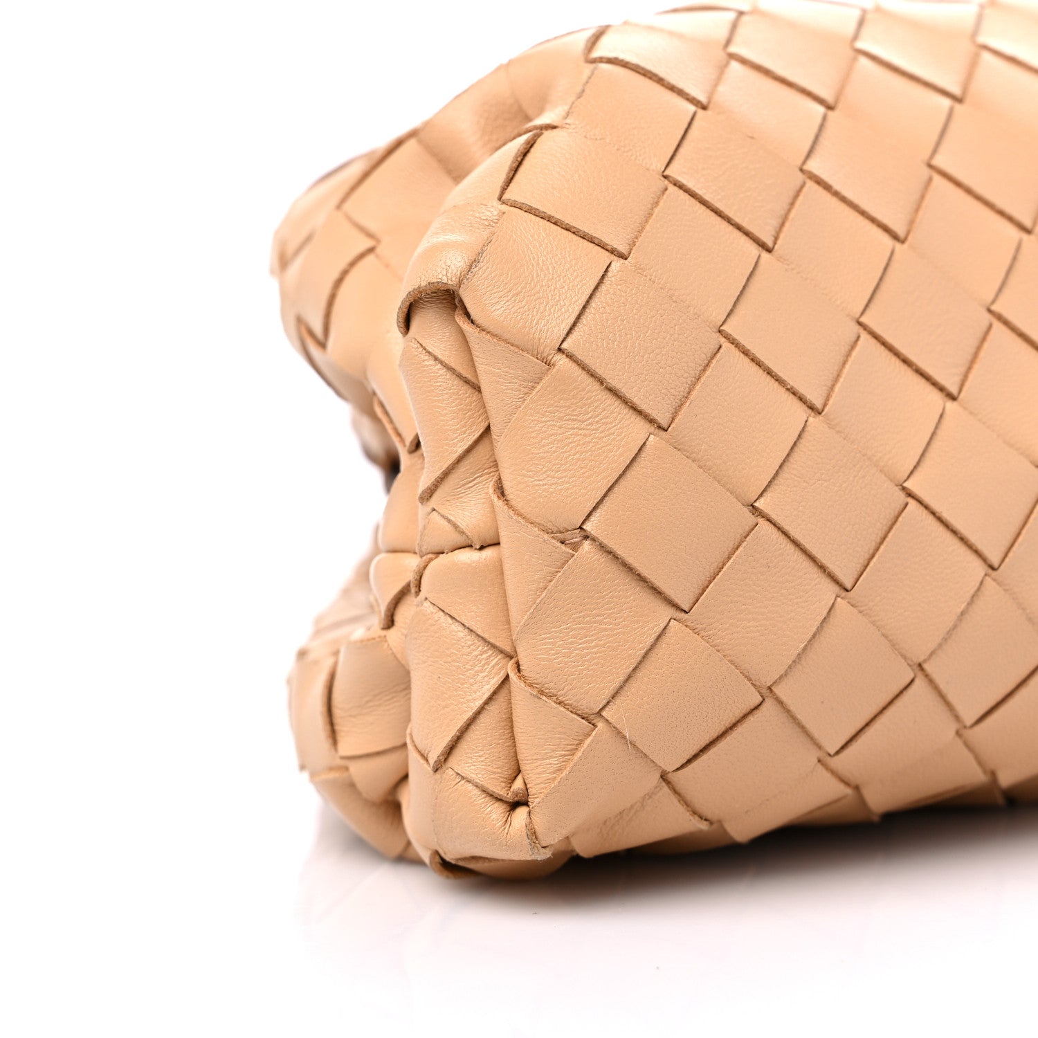 Bottega Veneta Nappa Maxi Intrecciato The Pouch Oversized Clutch Almond 8 of 10