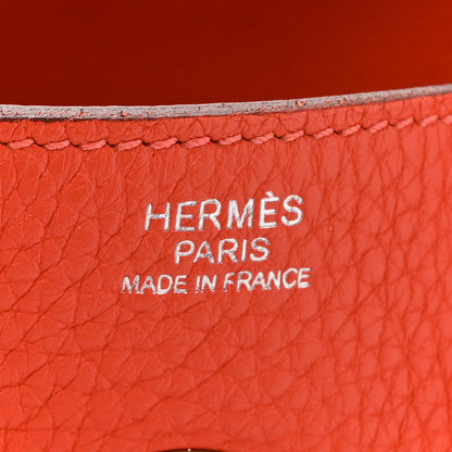 Hermes Taurillon Clemence Lindy 30 Rouge Pivoine 6 of 11