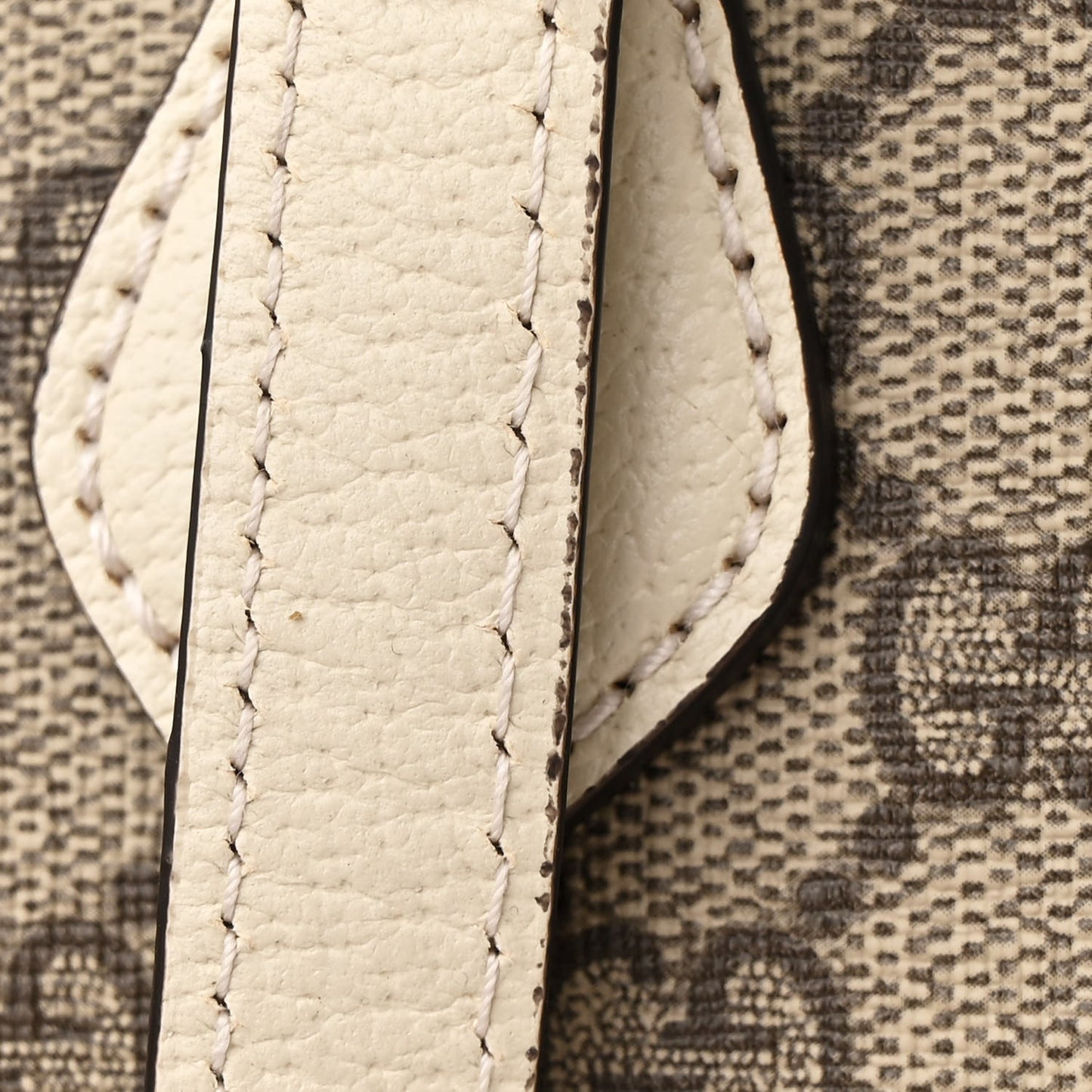 GG Supreme Monogram Textured Dollar Calfskin Web Medium Ophidia Shopping Tote Beige Ebony Mystic White