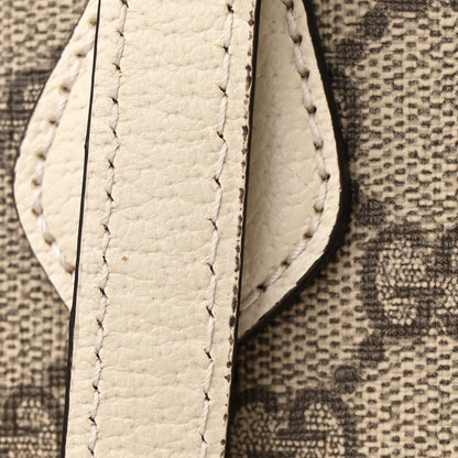 Gucci GG Supreme Monogram Textured Dollar Calfskin Web Medium Ophidia Shopping Tote Beige Ebony Mystic White 12 of 12