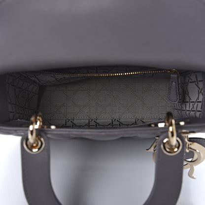 Christian Dior Lambskin Cannage Small Lucky Badges My Lady Dior Grey 5 of 11