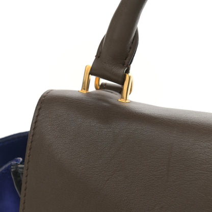 Celine Smooth Calfskin Suede Medium Tri-color Trapeze Indigo 16 of 18
