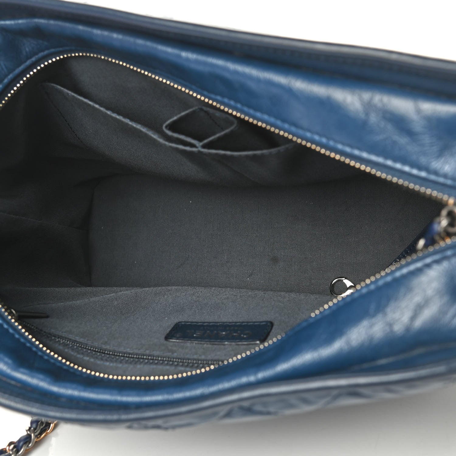 Chanel Aged Calfskin Quilted Medium Gabrielle Hobo Blue 4 of 8