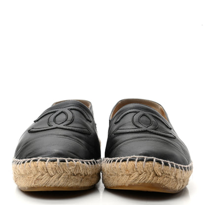 Chanel Lambskin CC Espadrilles 37 Black 2 of 7