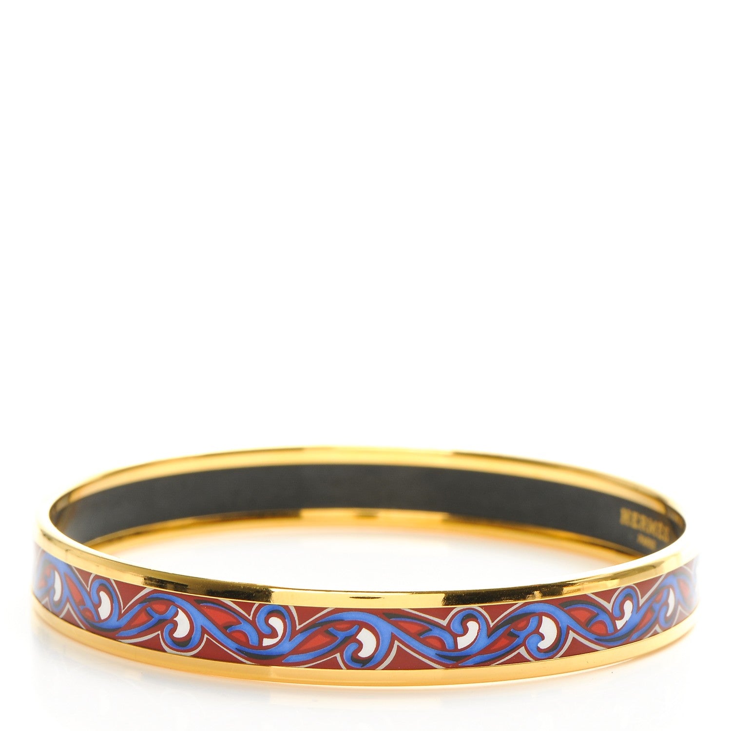Hermes Enamel Printed Narrow Bracelet 70 3 of 5