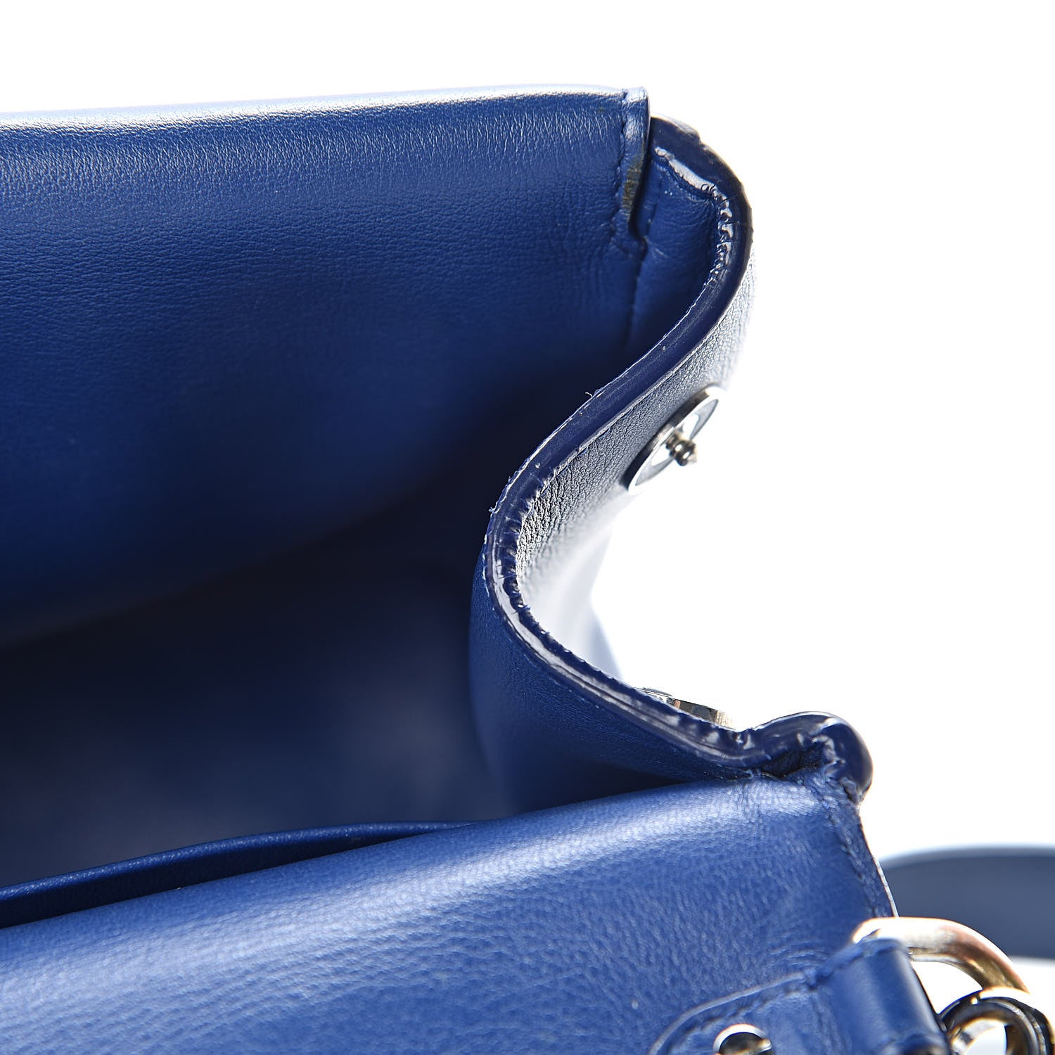 Christian Dior Smooth Calfskin Small Tri-Color Be Dior Flap Blue Celeste Deep Green 15 of 23
