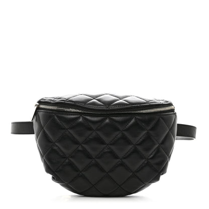 Chanel Calfskin Quilted Waist Belt Bag Black 1 of 10