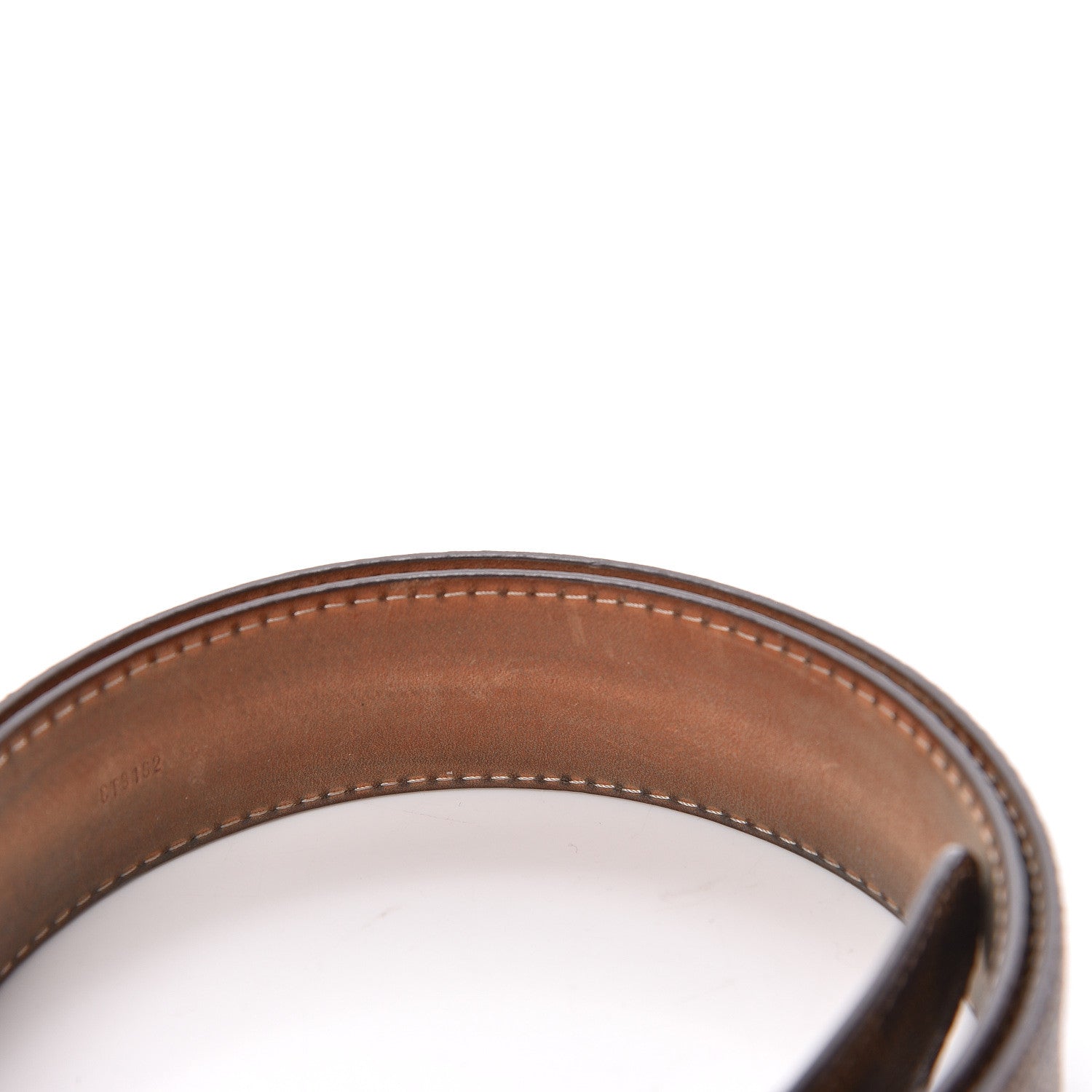 Louis Vuitton Damier Ebene 30mm Ellipse Belt 85 34 5 of 11