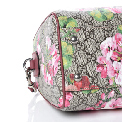 Gucci GG Supreme Monogram Blooms Small Boston Beige Multicolor Dry Rose 9 of 10