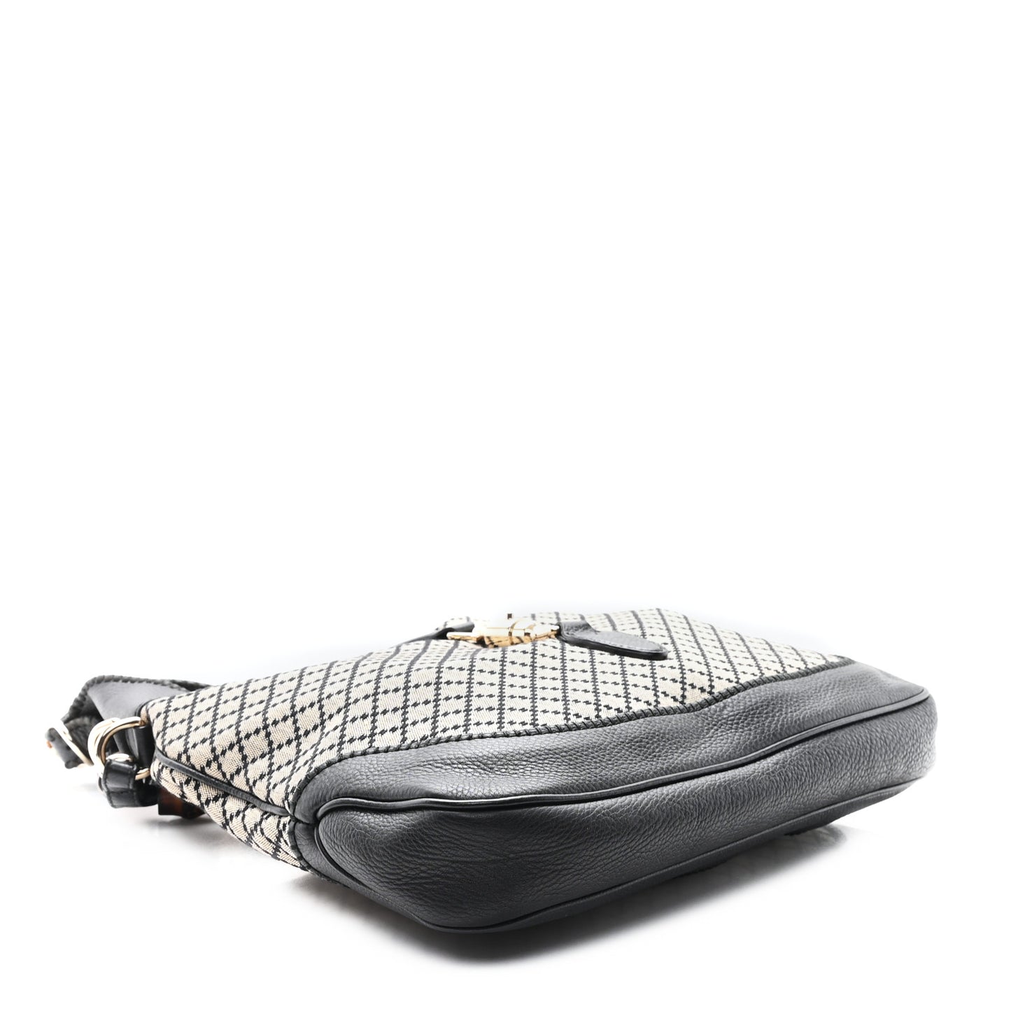Diamante Medium New Jackie Shoulder Bag Black