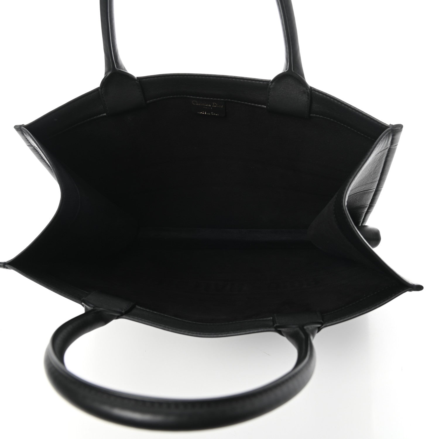 Christian Dior Calfskin Embossed Medium Book Tote Black 5 of 9