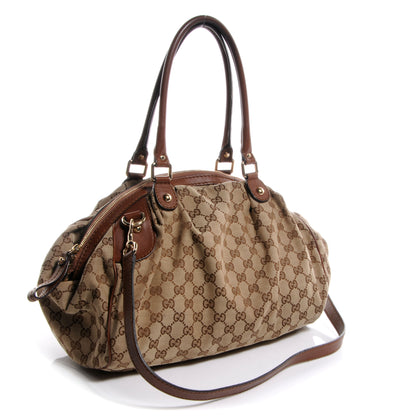 Gucci Monogram Medium Sukey Boston Light Brown 3 of 7