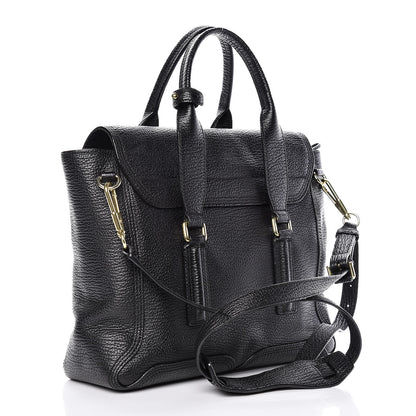3.1 Phillip Lim 3.1 Textured Calfskin Medium Pashli Satchel Black 4 of 11