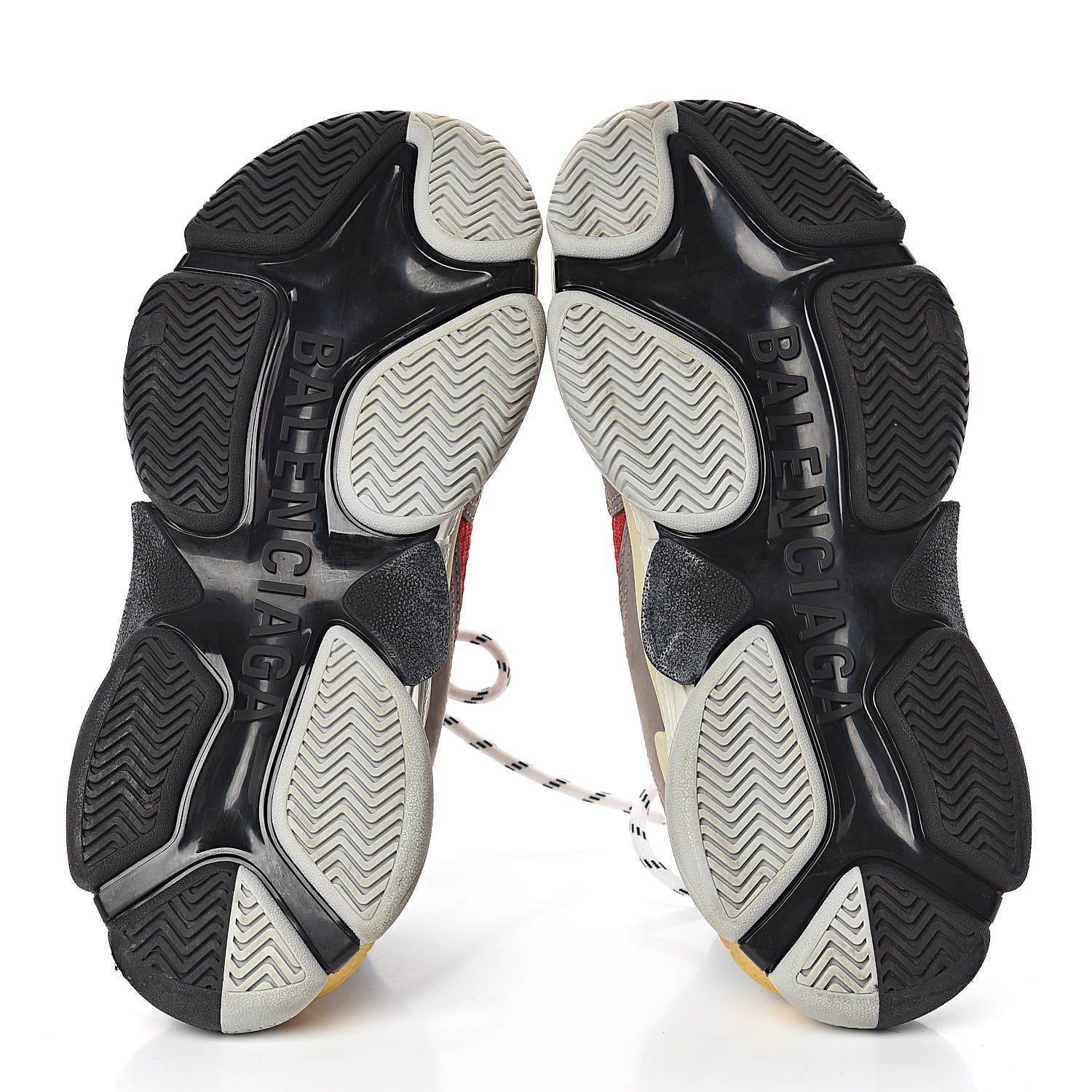 Balenciaga Fabric Mesh Half & Half Colorways Mens Triple S Sneakers 39 Grey Blue Rouge Jaune Black 5 of 10