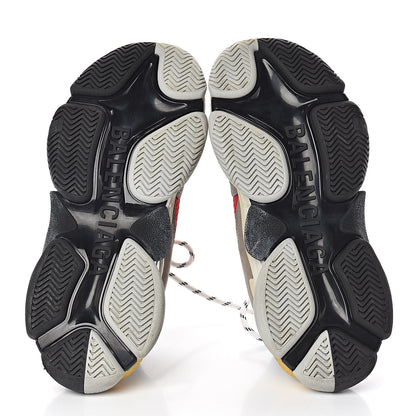 Balenciaga Fabric Mesh Half & Half Colorways Mens Triple S Sneakers 39 Grey Blue Rouge Jaune Black 5 of 10