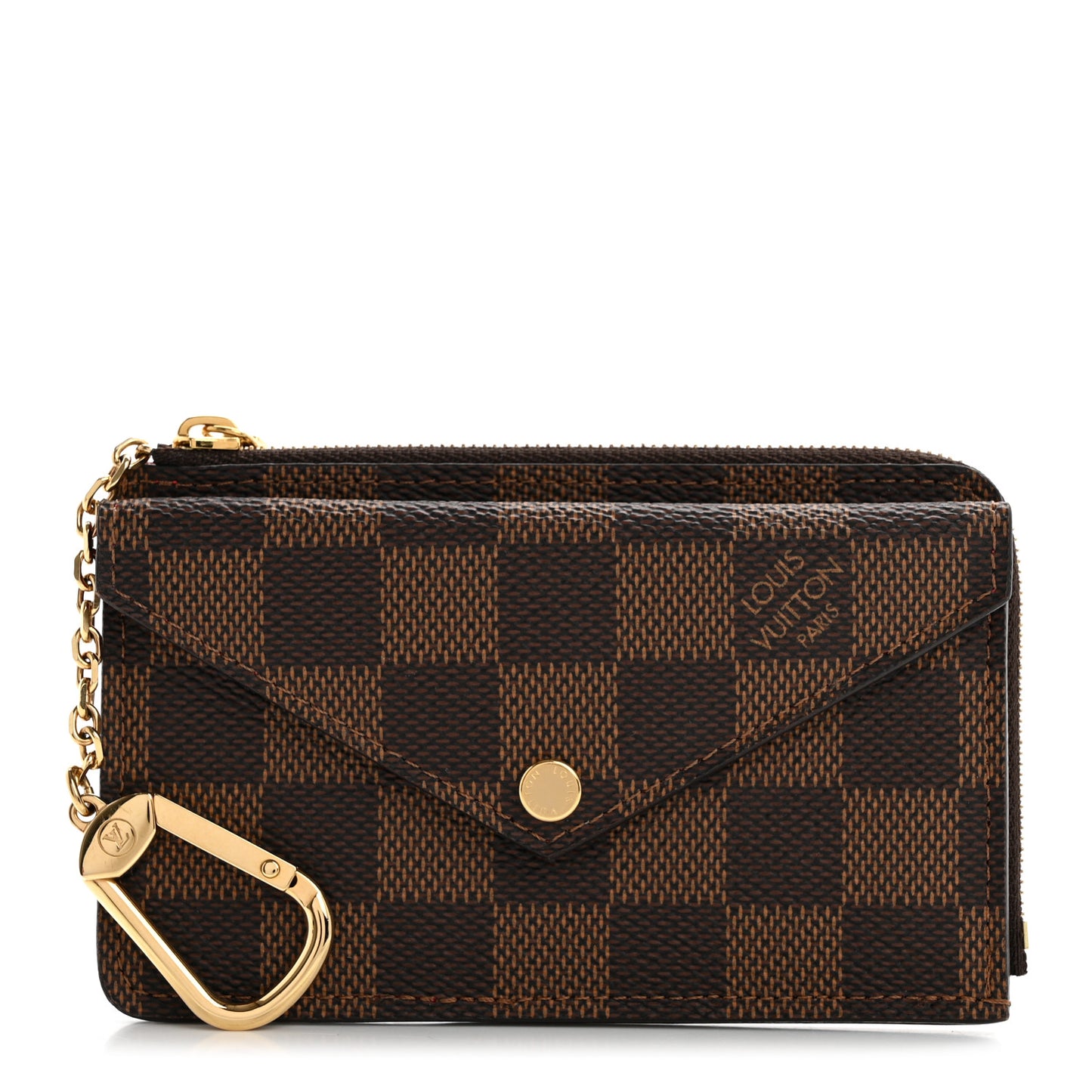 Damier Ebene Recto Verso Card Holder Red