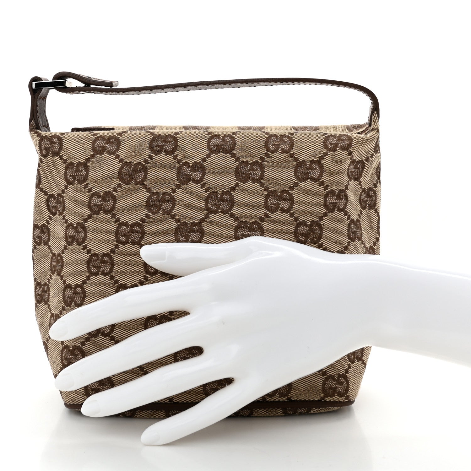Gucci Monogram GG Pochette shoulder Bag Brown 2 of 10