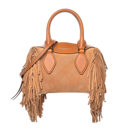 Burberry Prorsum Suede Fringe Mini Bee Shoulder Bag Tan 1 of 9