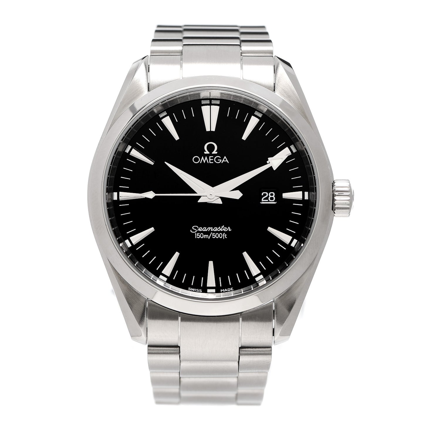 Stainless Steel 39mm Seamaster Aqua Terra Quartz Watch Black 2517.50