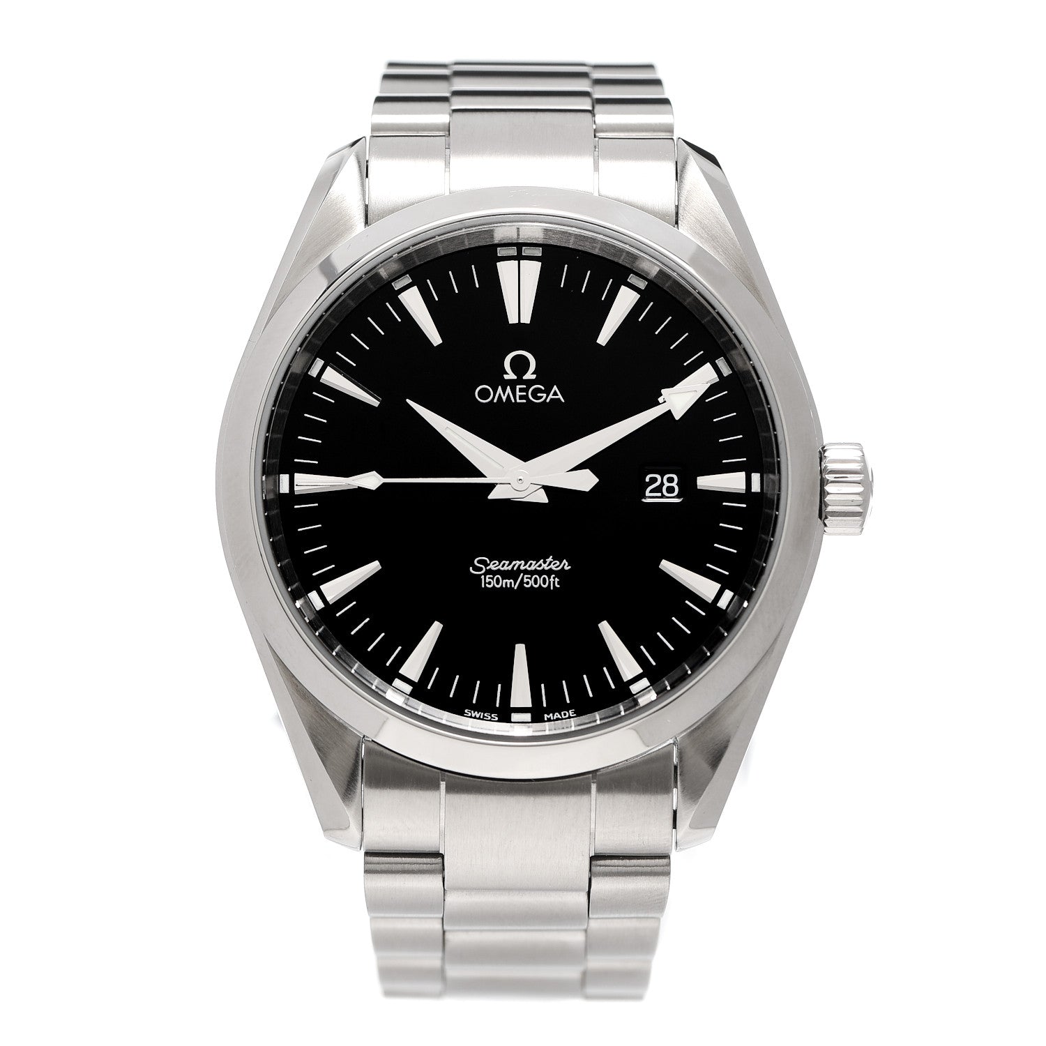 Omega Stainless Steel 39mm Seamaster Aqua Terra Quartz Watch Black 2517.50 1 of 5
