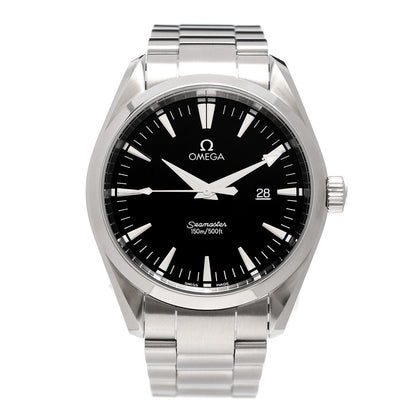 Omega Stainless Steel 39mm Seamaster Aqua Terra Quartz Watch Black 2517.50 1 of 5