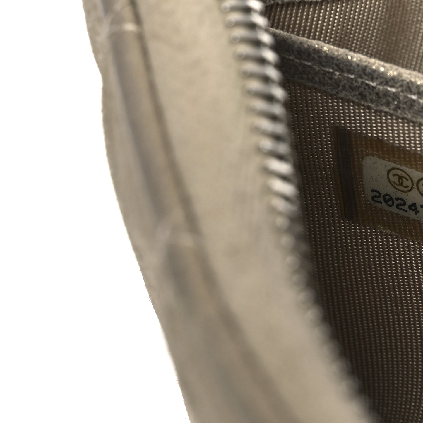 Iridescent Lambskin Quilted CC Long Zipped Wallet Gold