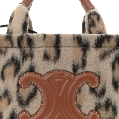 Celine Textile Canvas Triomphe Small Cabas Thais Leopard 7 of 9
