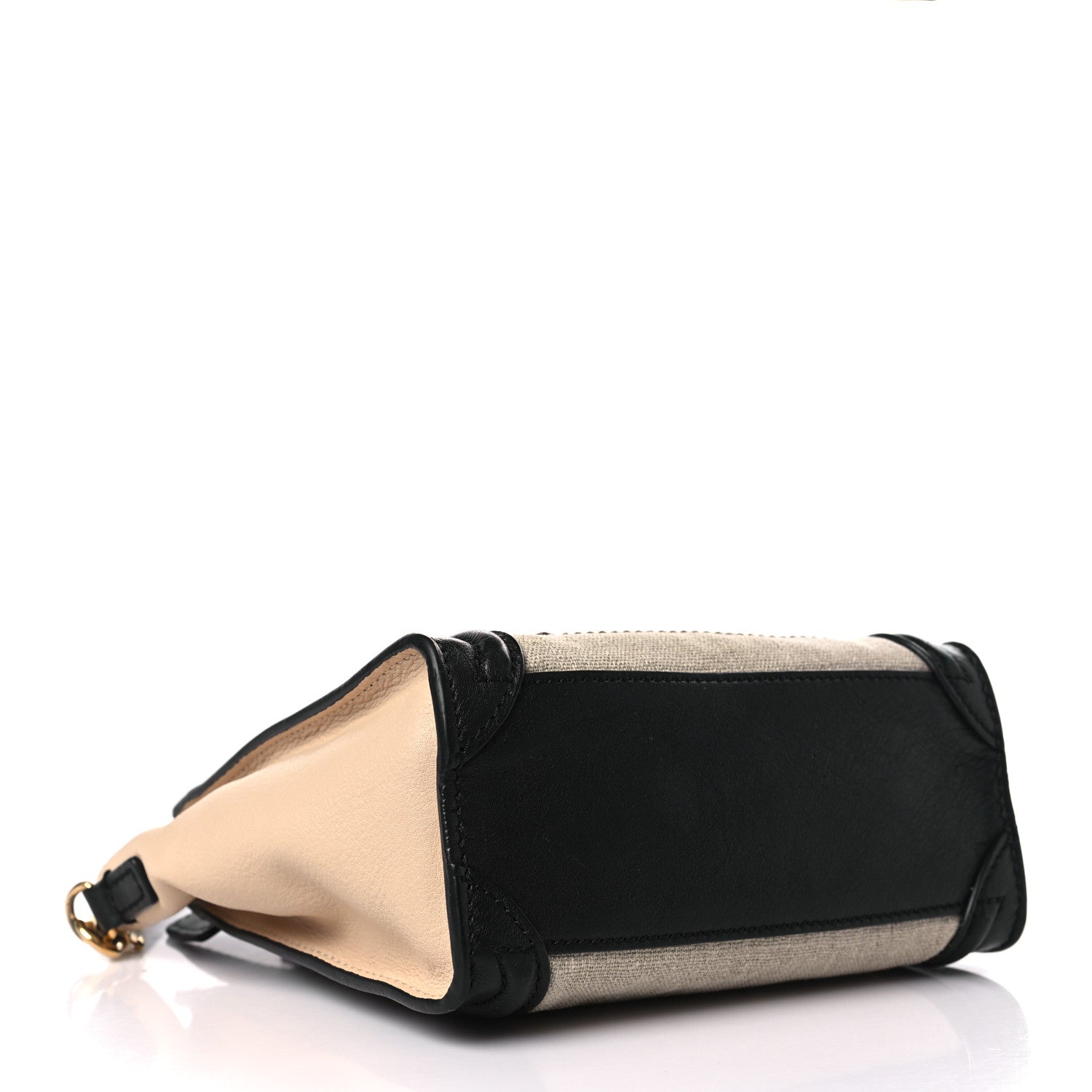 Celine Canvas Smooth Calfskin Nano Tri-Color Luggage Natural Black Tan 4 of 9