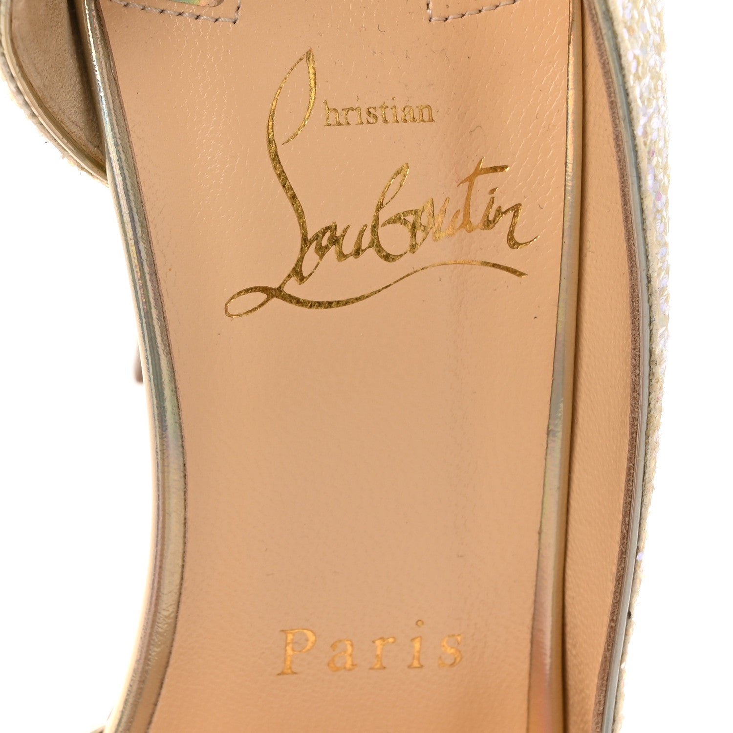 Christian Louboutin Glitter Iriza 100 Pumps 38.5 White 8 of 8