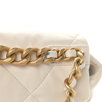 Chanel Goatskin Quilted Medium Chanel 19 Flap White 14 of 19