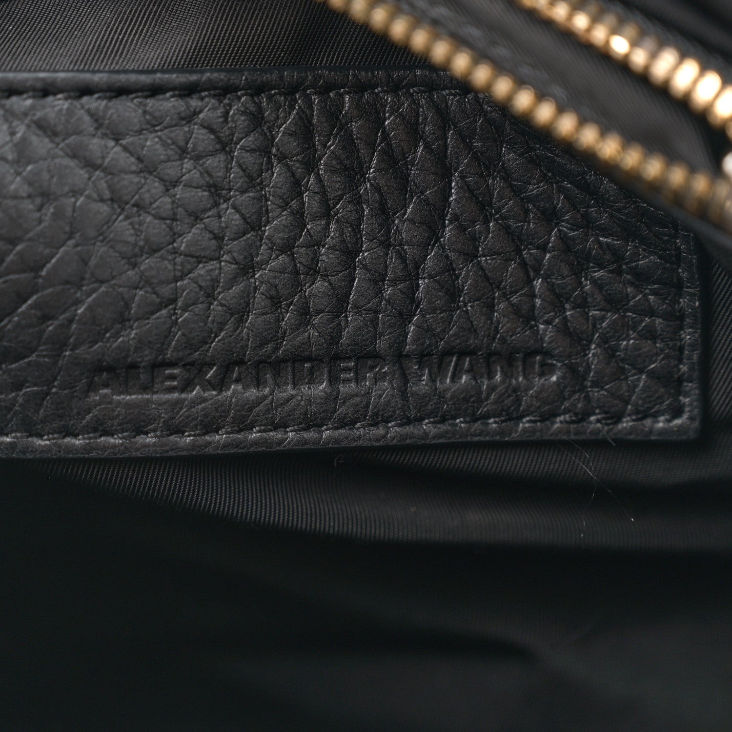 Alexander Wang Pebbled Lambskin Rockie Black Pale Gold Hardware 6 of 13