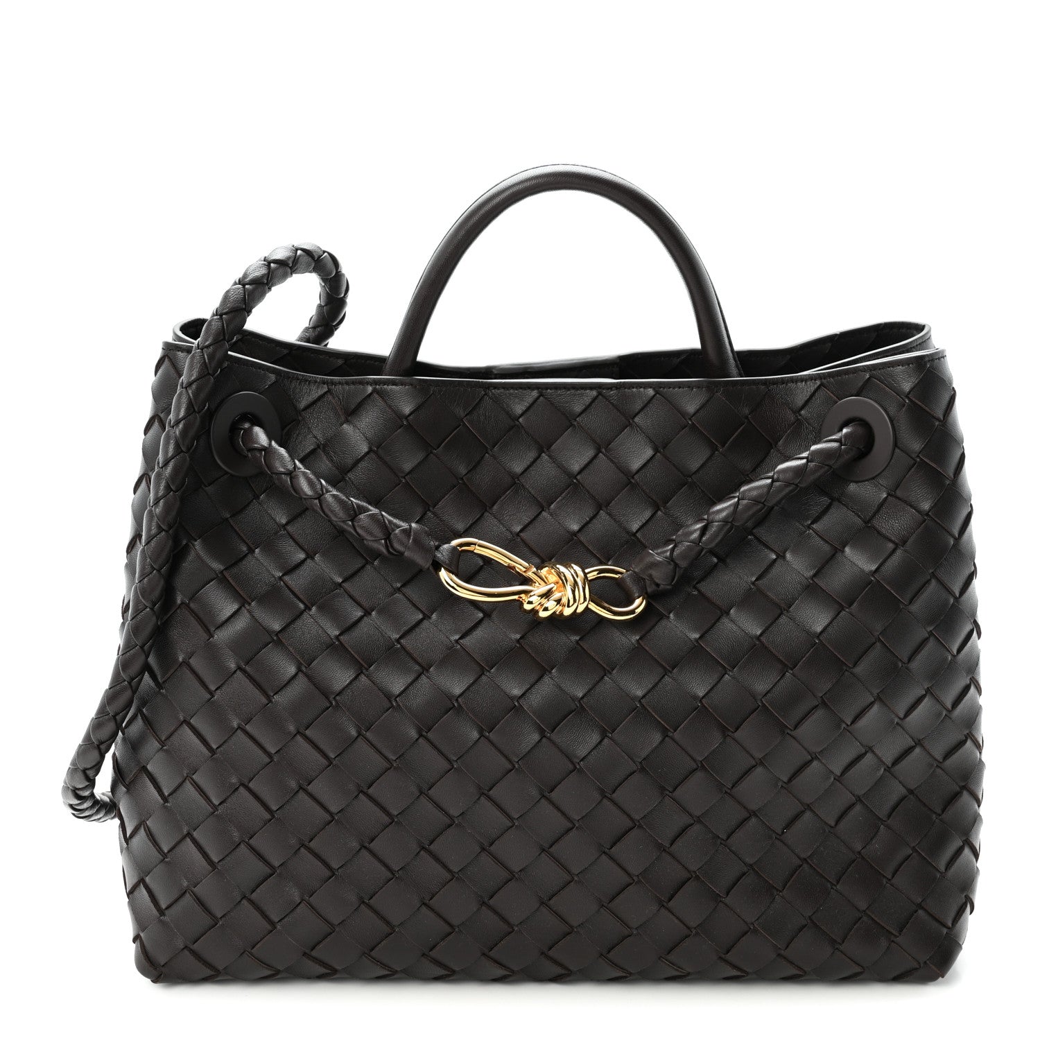 Bottega Veneta Nappa Intrecciato Medium Andiamo Shoulder Bag Fondant 1 of 9