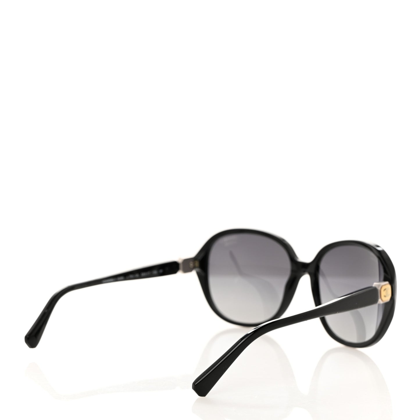 Acetate Polarized CC Round Sunglasses 5285 Black