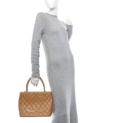Chanel Caviar Quilted Medallion Tote Beige 2 of 13