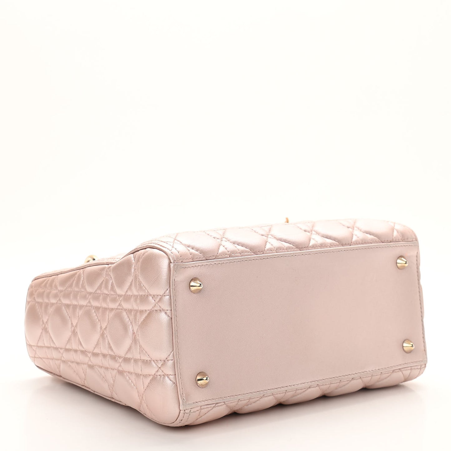 Pearly Lambskin Cannage Medium Lady Dior Lotus