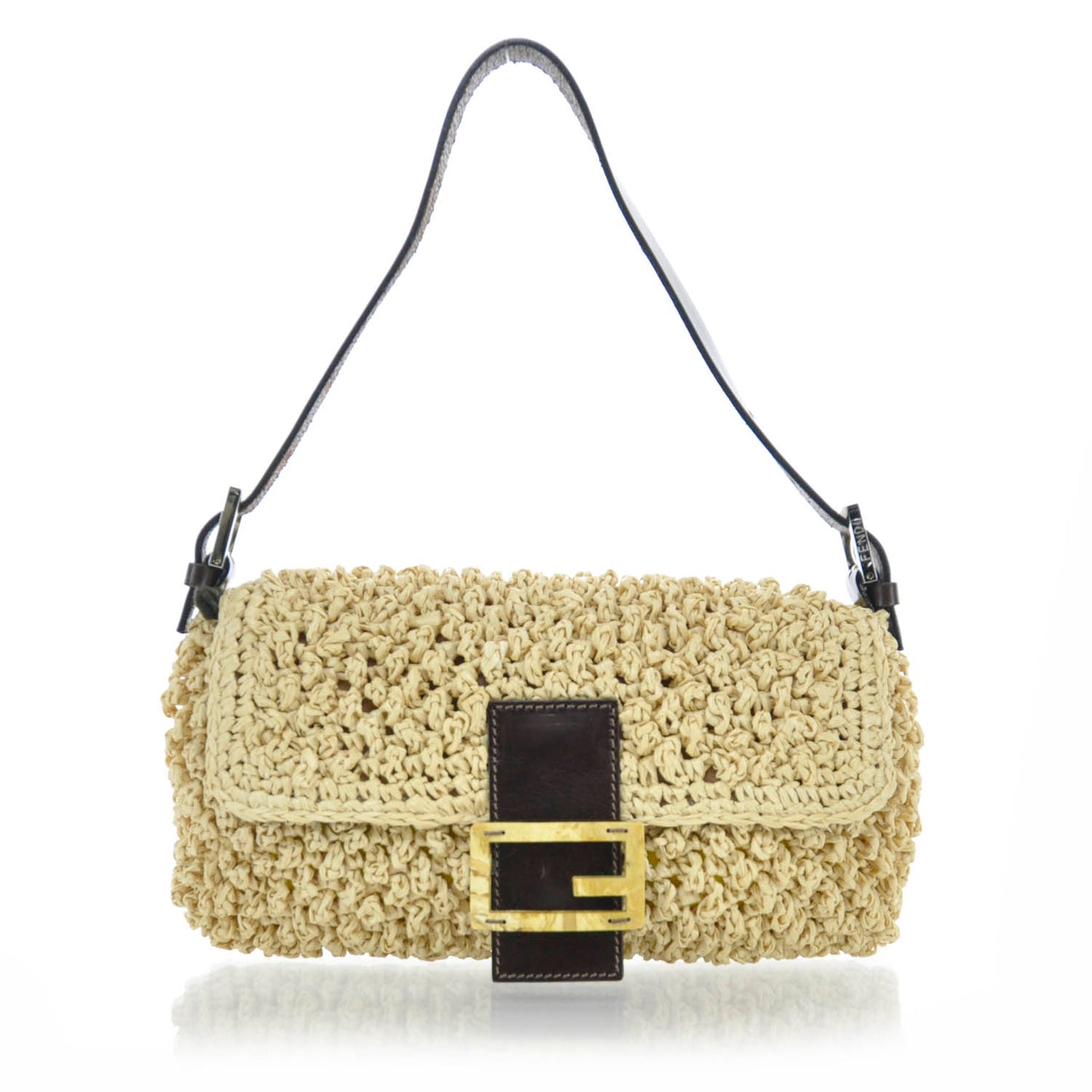 Woven Straw Baguette