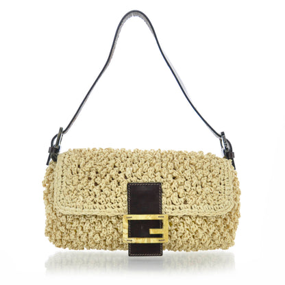 Fendi Woven Straw Baguette 1 of 15
