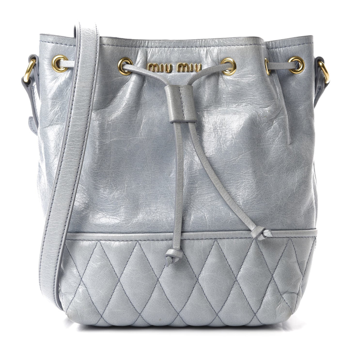 Vitello Shine Bucket Bag Nube
