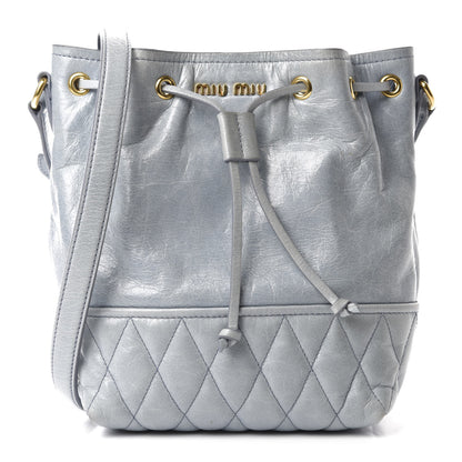 Miu Miu Vitello Shine Bucket Bag Nube 1 of 10