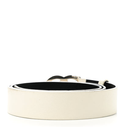 Chanel Calfskin CC Reversible Belt 100 40 White Black 2 of 8