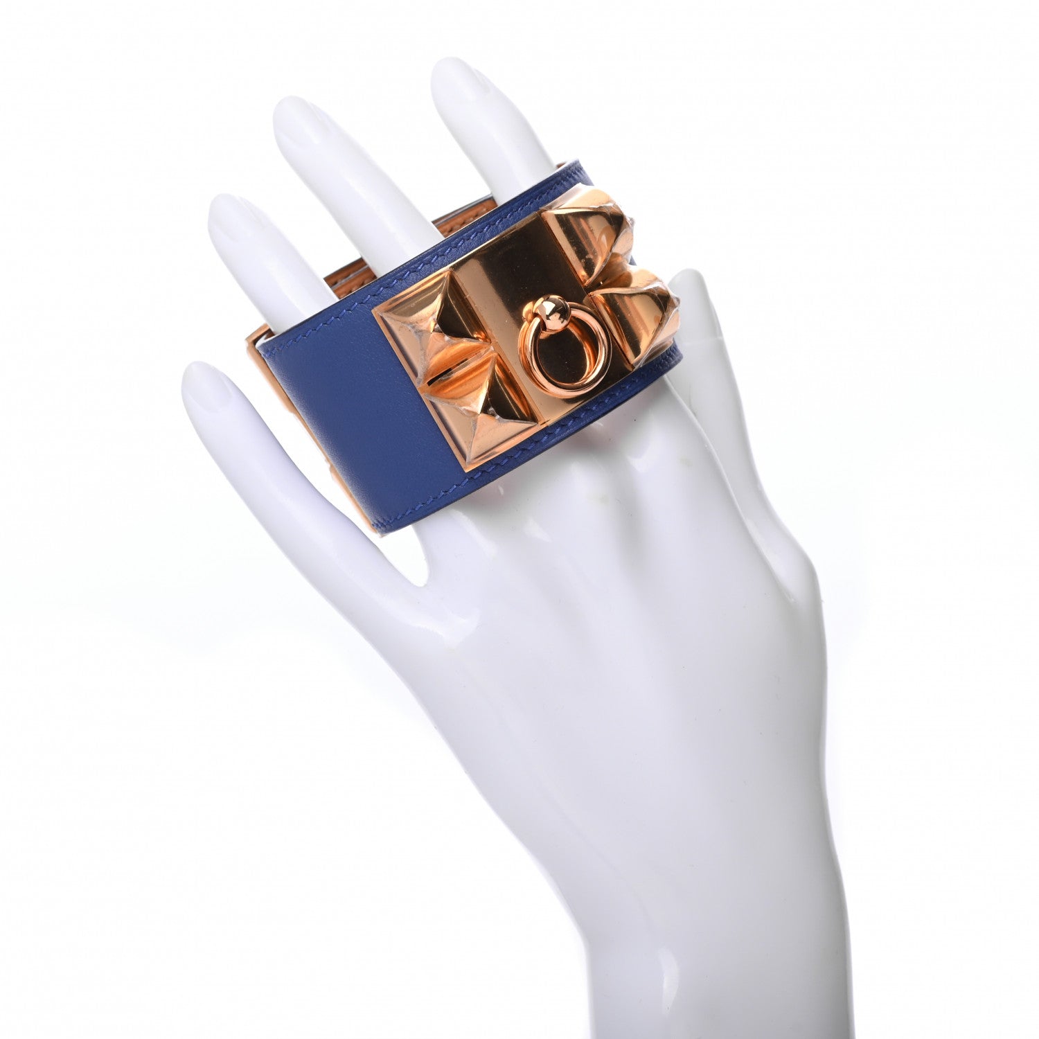 Hermes Swift Collier de Chien CDC Bracelet T2 Bleu Agate 2 of 5