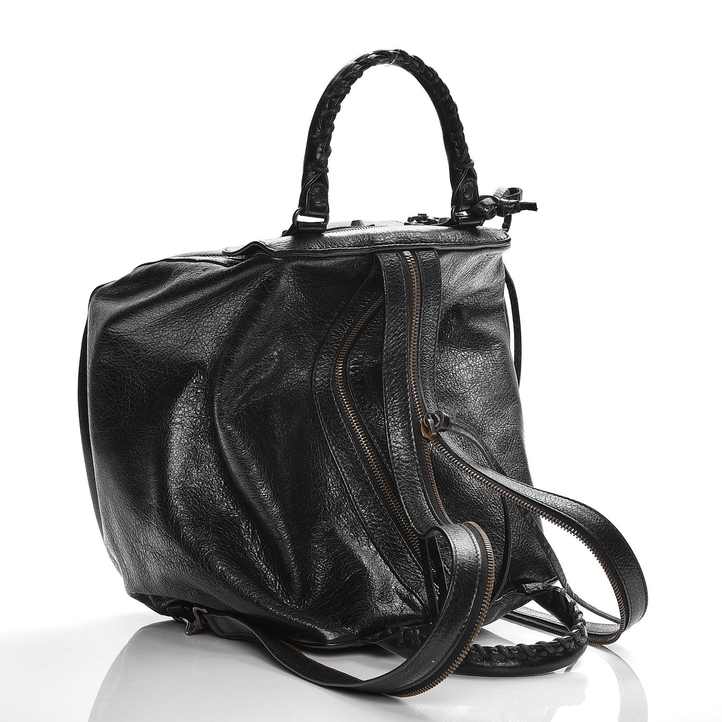 Agneau Classic Hardware Extra Small Zip Traveler Backpack Black
