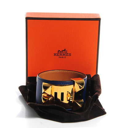 Hermes Swift Collier de Chien CDC Bracelet Large Bleu Saphir 3 of 7