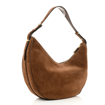 Prada Scamosciato Large Arque Shoulder Bag Cacao 3 of 10