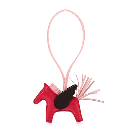 Hermes Milo Lambskin Grigri Rodeo Pegase Horse Bag Charm PM Framboise Rose Sakura Rouge Sellier 1 of 5