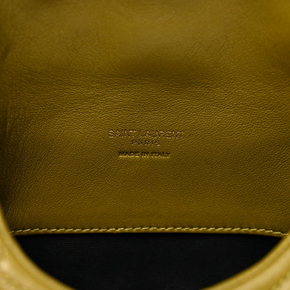 Saint Laurent Lambskin Monogram Loulou Puffer Pouch Clutch Olive 6 of 8