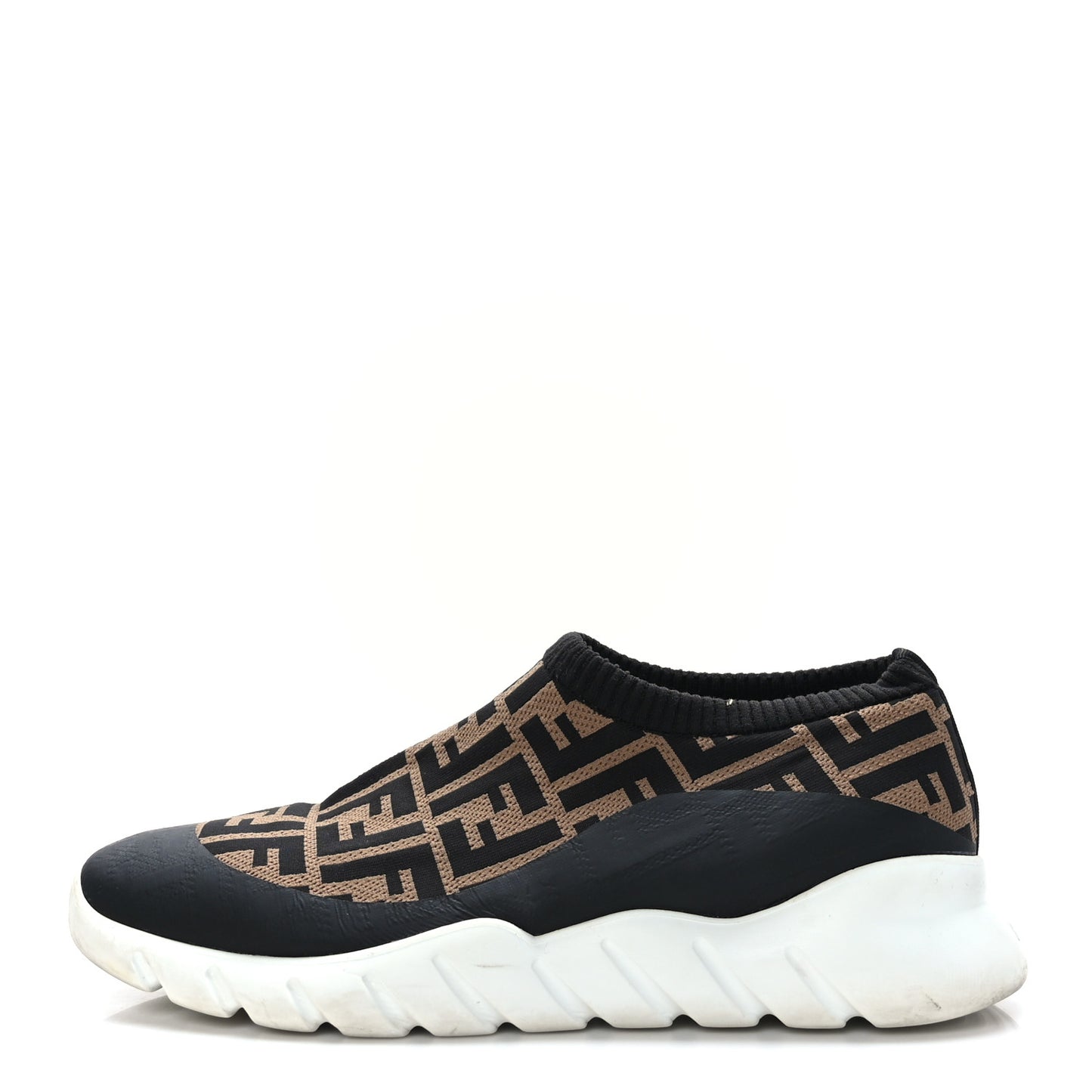 Jersey FF Mens Low Top Sock Sneakers 10 Black Tobacco