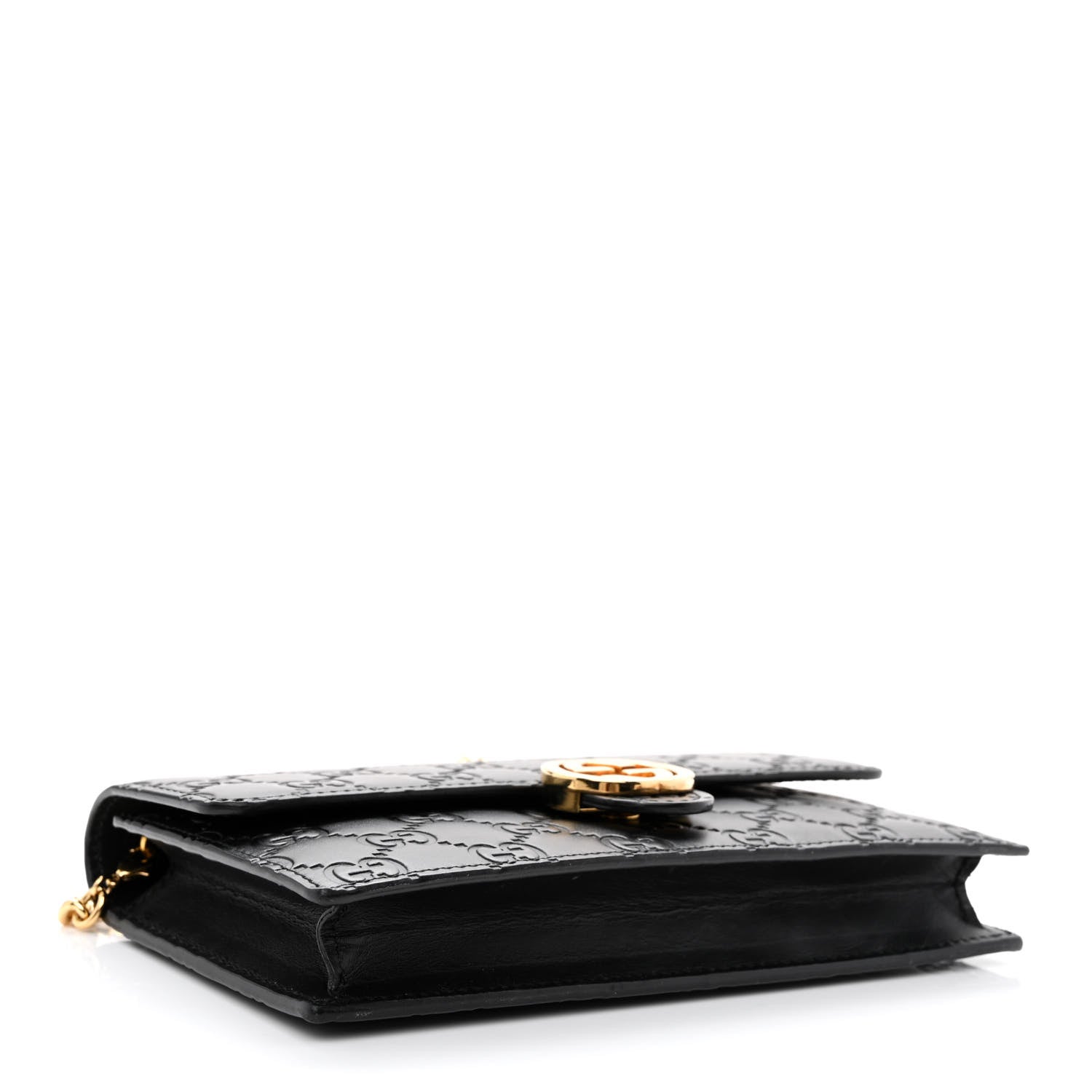 Gucci Guccissima Icon Chain Wallet Black 4 of 10
