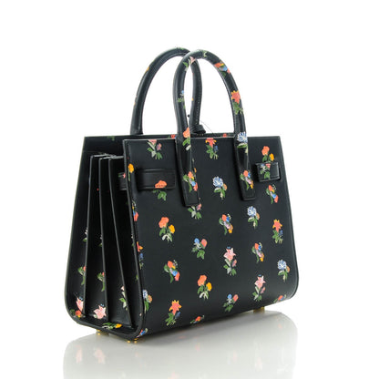 Saint Laurent Calfskin Prairie Printed Nano Sac De Jour Black 3 of 6